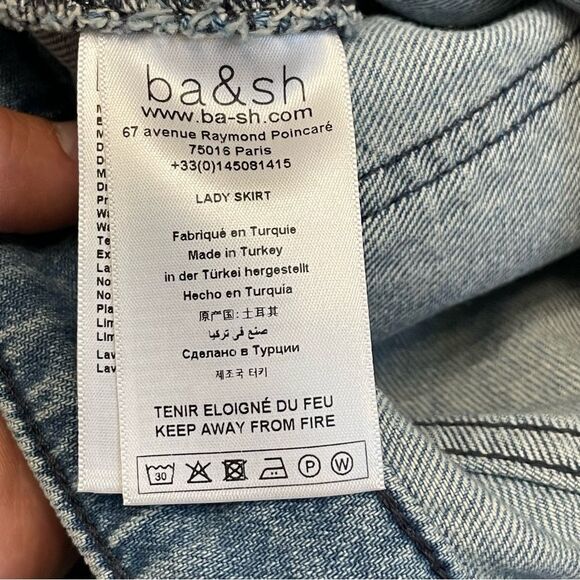 ba&sh Faded Denim Lady Skirt Midi Size 3 = US Large - Picture 11 of 12